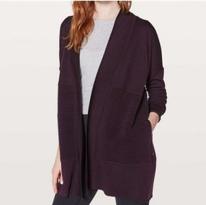 Lululemon merino wool athletica sit in lotus wrap sweater cardigan